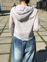 Sunny See-through Summer Hooded Cardigan (3c)