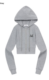 ZINEW SET UP SLIM FIT CROP HOOD ZIP-UP (3Color) 