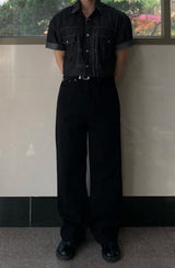 Radado Rivet Short Sleeve Denim Shirt
