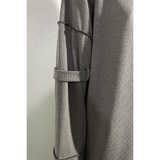 スリップネックオーバーロックトップ : GREY