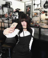 Lace Mini Star T-shirt_black