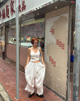 Lace Capri Balloon Wide Pants