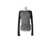 Keuen Raglan Color Matching See-through Long Sleeve T-shirt