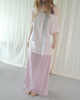 MAUVE STRING LONG SKIRT
