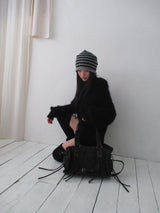 winter knit hoodie