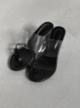 1207アンバランスストラップサンダルウェッジヒール(8cm)