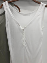 Tencel Button Tank