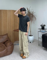 フェレール ヴィンテージ リブド ヘンリーネック ショートスリーブ Tシャツ