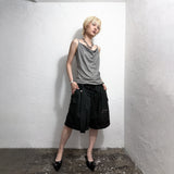 GLITTER COWL NECK CAMISOLE: GREY