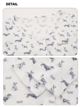 Mini Dog Printed Cardigan Top Set