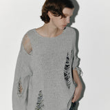 Loose drop label knit Mint