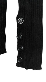 Sprayed Star Knit Hoodie(Black)