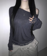 eve lace tee (4colors)