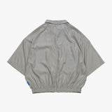 ストリートシェイプ 半袖ジップアップ_beige