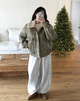 Dion brushed wide jogger pants