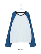 [unisex] Chaconne Color Matching Raglan Long Sleeve Tee