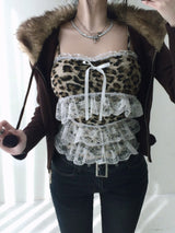 Brown knit zip-up