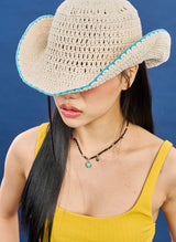 Crochet Cowboy Hat (ivory)
