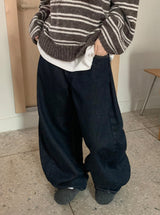 Detney Pintuck Denim Wide Brushed Pants XL