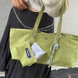 ペーパーボートポーチ (matcha_suede)