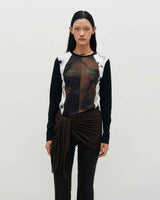 Sheer Layering Pants _ BLACK
