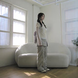 Shirred Skirt Pants