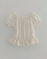 Off‑shoulder frill string blouse