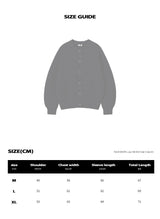 [Unisex]リザーブボタンオーバーフィットカーディガン[BLACK]