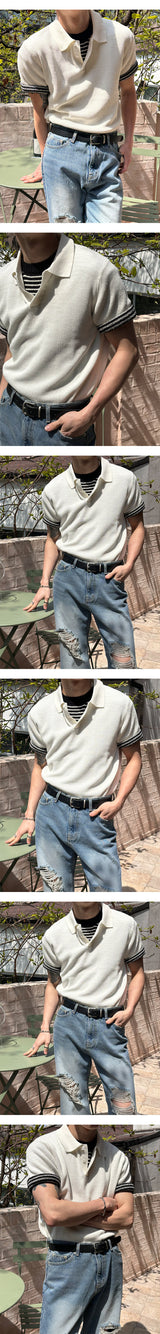[S/S] Hidden linen kara half knit(4color)