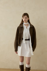 MEADOW ピンタックリボンドレス