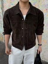 Mer crop suede jacket