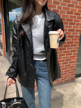 [MADE] Blending leather jacket