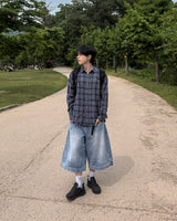 べズロ S/S ピグメントチェックシャツ