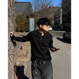 WT リブヘンリーネックロングスリーブ (4C)