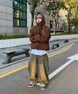 Oversized Two-Way Washed Puffer Jacket (6oz)
