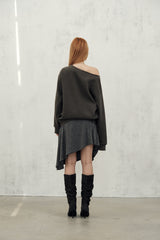 st stud skirt (grey)