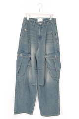 bel cargo denim pants(2color)