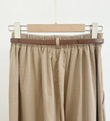 Desman Pintuck Banding Flare Skirt (Belt set)