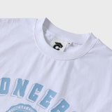 Sky Blue Classic Big Logo Crew Neck White Short Sleeve T-shirt [Unisex]