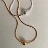 (silver925) シルキーボールネックレス *gold