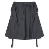 wrap skirt + pleats pants