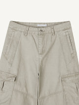 Canvas Cargo Curved Pants