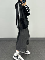mesh track hooded jacket
