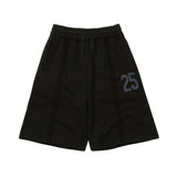 ウィークエンドウォリアータイポグラフィープリントウォッシングショートパンツ (チャコール)