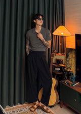 Iz Linen Collar Short-Sleeve Knit 6COLOR