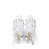 New Side Point Sandal Heel(White)