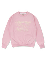 UNISEX Rose Embossed ブラウス レギュラーフィット スウェットシャツ ピンク (FCF1TS328M)