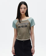 OFF SHOULDER RAGLAN TEE