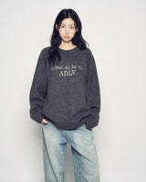 25FW BASIC LOGO KNIT CHARCOAL