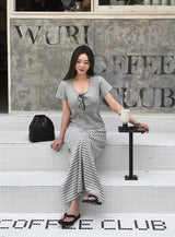 [MADE] Maxi-Striped Long Skirt